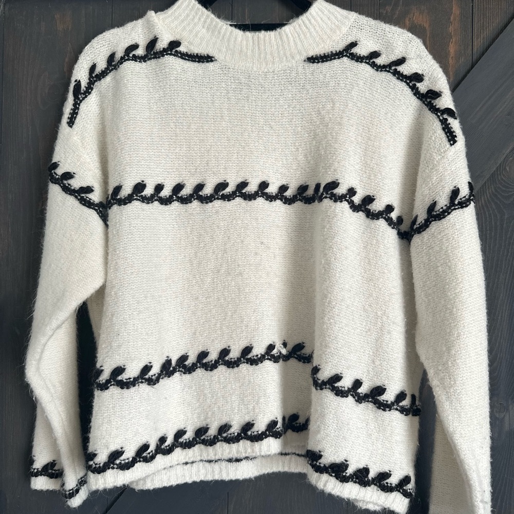 Chic Black and White Sweater